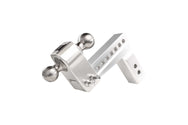 2.5 Inch Aluminum Medium Duty Hitch 6 Inch Drop/Rise w/ Stainless Steel Dual Ball