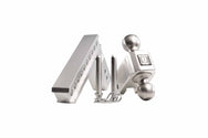 2.5 Inch Aluminum Medium Duty Hitch 6 Inch Drop/Rise w/ Stainless Steel Dual Ball