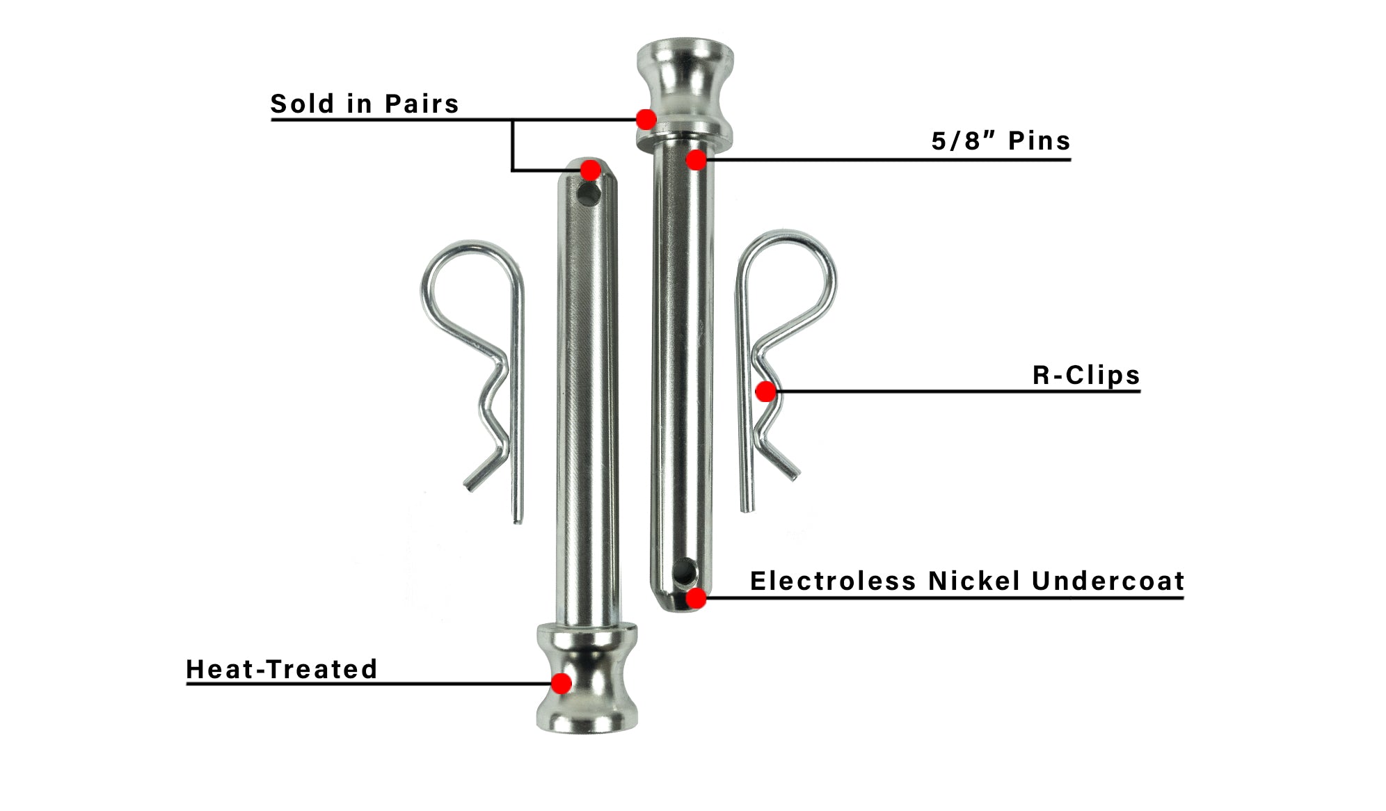 BulletProof Corrosion Resistant Pins (Pair) Included Parts