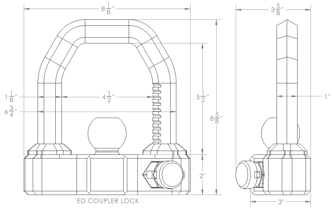 BulletProof Extreme Duty Coupler Lock- Production Specifications