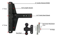 Features of 2.5 Inch Heavy Duty 4 Inch & 6 Inch Offset Hitch