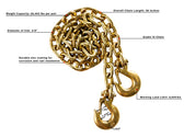 Features of BulletProof Heavy Duty 3/8 Inch Safety Chains (Pair)