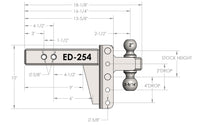BulletProof 2.5 Inch Extreme Duty 4 Inch Drop/Rise Hitch