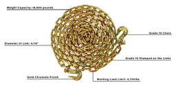 BulletProof Medium Duty 5/16 Inch x 20' Transport Chain