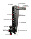 BulletProof 2.5 Inch Heavy Duty 18 Inch Drop/Rise Hitch