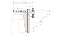 BulletProof 2.0 Inch Heavy Duty 14 Inch Drop/Rise Hitch