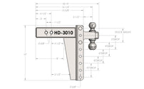 BulletProof 3.0 Inch Heavy Duty 10 Inch Drop/Rise Hitch