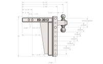 BulletProof 2.0 Inch Extreme Duty 12 Inch Drop/Rise Hitch