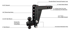BulletProof 2.0 Inch Heavy Duty 8 Inch Drop/Rise Hitch