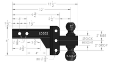 BulletProof 2.0 Inch Light Duty 2 Inch Drop/Rise Hitch