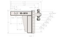 BulletProof 3.0 Inch Extreme Duty 10 Inch Drop/Rise Hitch