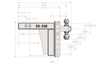 BulletProof 2.5 Inch Extreme Duty 8 Inch Drop/Rise Hitch