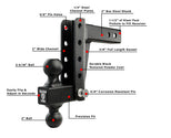 BulletProof 2.0 Inch Light Duty 6 Inch Drop/Rise Hitch