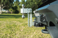 BulletProof 2.0 Inch Aluminum Medium Duty 6 Inch Drop/Rise Hitch - Stainless Ball
