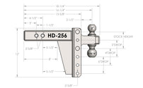 BulletProof 2.5 Inch Shank Heavy Duty 6 Inch Drop/Rise Hitch