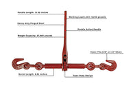 BulletProof Heavy Duty 3/8 Inch - 1/2 Inch Ratchet Binder