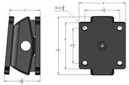 BulletProof Heavy Duty Road Suppressor Flat Plate to Flat Plate Mount