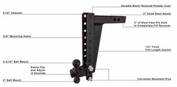BulletProof 2.0 Inch Heavy Duty 14 Inch Drop/Rise Hitch