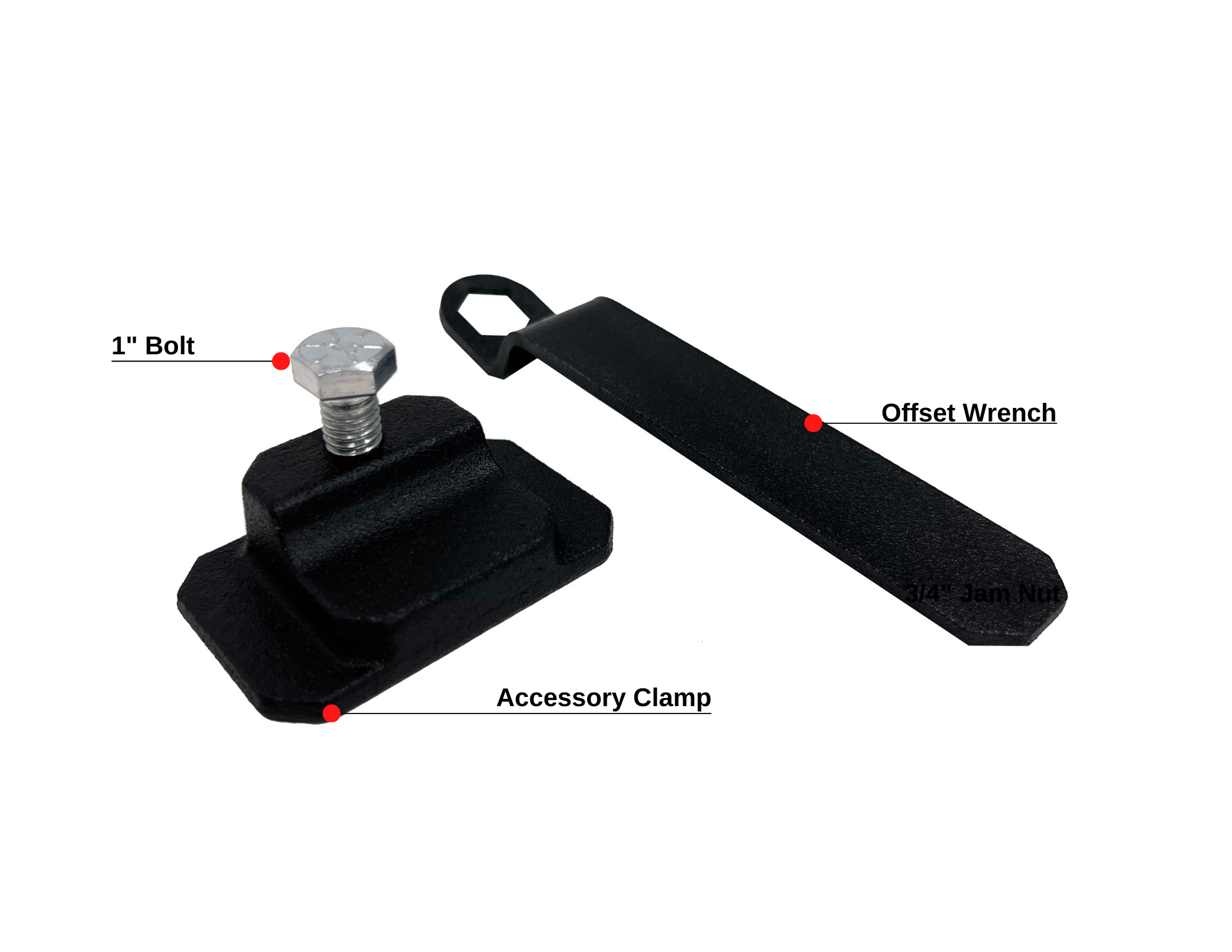 BulletProof Accessory Clamp Included Parts