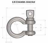 BulletProof 5/8" Channel Shackles for Safety Chains (Pair)