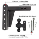 Features of 2.0 Inch Extreme Duty 8 Inch Drop/Rise Hitch