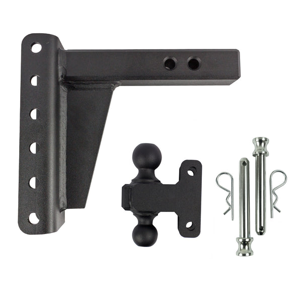 BulletProof 2" Extreme Duty 6" Drop/Rise Hitch with Dual Ball and Corrosion Resistant Pins (1955363061829)