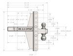 BulletProof 2" Extreme Duty 4-6" Drop/Rise Hitch (2086695403589)