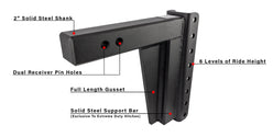 Features of 2.5 Inch Extreme Duty 10 Inch Drop/Rise Hitch