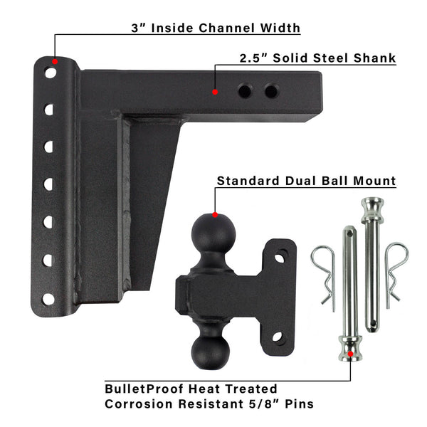 2.5" Extreme Duty 8" Drop/Rise Hitch