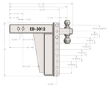 BulletProof 3" Extreme Duty 12" Drop/Rise Hitch and Dual Ball (1955360768069)