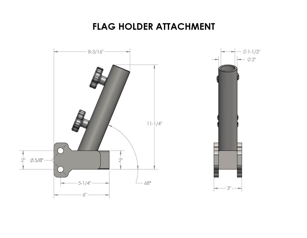 BulletProof Flag Holder Attachment- Production Specifications