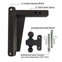 Features of 2.0 Inch Heavy Duty 10 Inch Drop/Rise Hitch