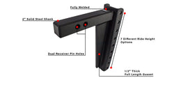 Features of 2.0 Inch Extreme Duty 12 Inch Drop/Rise Hitch