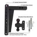 Features of 2.0 Inch Extreme Duty 12 Inch Drop/Rise Hitch
