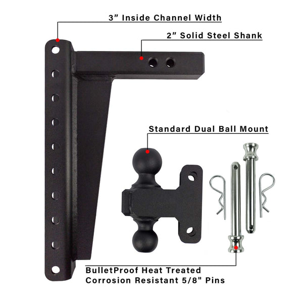 2.0" Heavy Duty 14" Drop/Rise Hitch