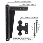 2.0" Heavy Duty 16" Drop/Rise Hitch