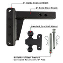 Features of 2.0 Inch Heavy Duty 4 Inch Drop/Rise Hitch