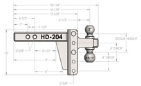 Features of 2.0 Inch Heavy Duty 4 Inch Drop/Rise Hitch