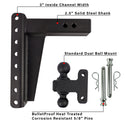 Features of 2.5 Inch Heavy Duty 10 Inch Drop/Rise Hitch