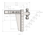 Features of 2.5 Inch Heavy Duty 10 Inch Drop/Rise Hitch