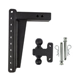 BulletProof 2.5" Heavy Duty 14" Drop/Rise Hitch with Dual Ball and Corrosion Resistant Pins (1955373350981)