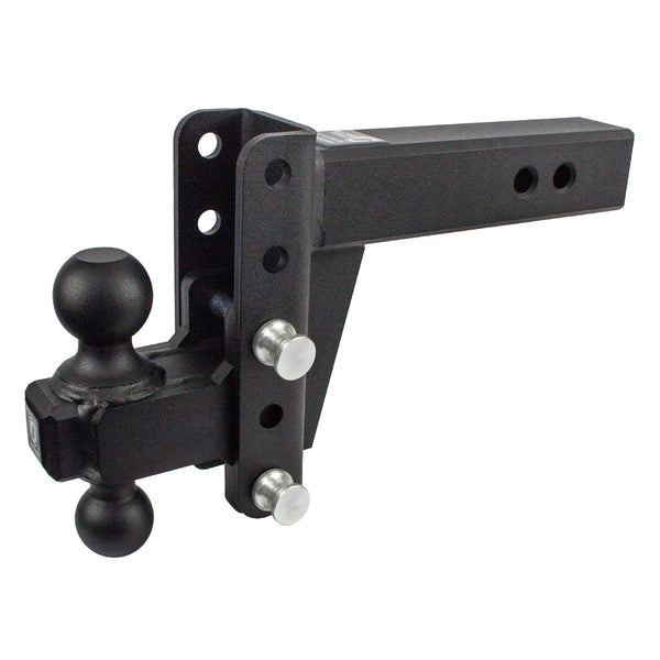 BulletProof 2.5" Heavy Duty 4" Drop/Rise Hitch with Dual Ball and Corrosion Resistant Pins (1955367288901)