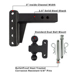 2.5" Heavy Duty 4" Drop/Rise Hitch