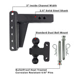 2.5" Heavy Duty 6" Drop/Rise Hitch