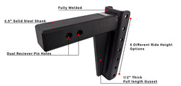 Features of 2.5 Inch Heavy Duty 8 Inch Drop/Rise Hitch