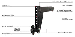 Features of 3.0 Inch Heavy Duty 14″ Drop/Rise Hitch