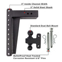 Features of 3.0 Inch Heavy Duty 14″ Drop/Rise Hitch