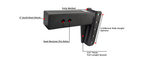 Features of 3.0 Inch Heavy Duty 4″ Drop/Rise Hitch