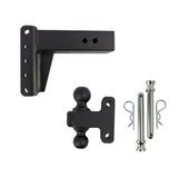 BulletProof 3" Heavy Duty 4" Drop/Rise hitch with Dual Ball and Corrosion Resistant Pins (1955369058373)