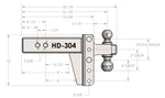 BulletProof 3" Heavy Duty 4" Drop/Rise hitch with Dual Ball and Corrosion Resistant Pins (1955369058373)